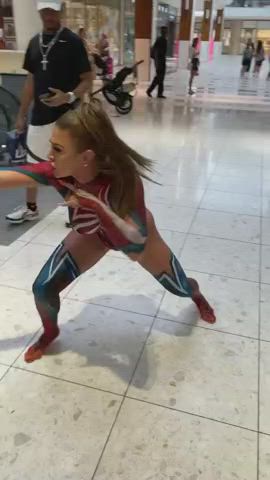 Spider-woman Caught in Public