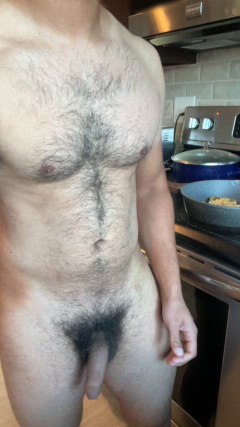 Cooking my breakfast naked