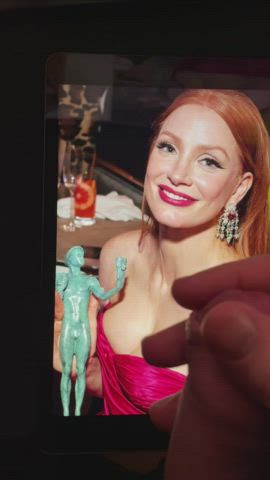 celebrity cumshot jessica chastain tribute clip