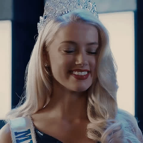 Amber Heard celebrating her pageant win knowing she fucked her way to the crown...