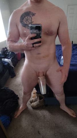 bwc big dick bodybuilder exhibitionist fleshlight male masturbation masturbating