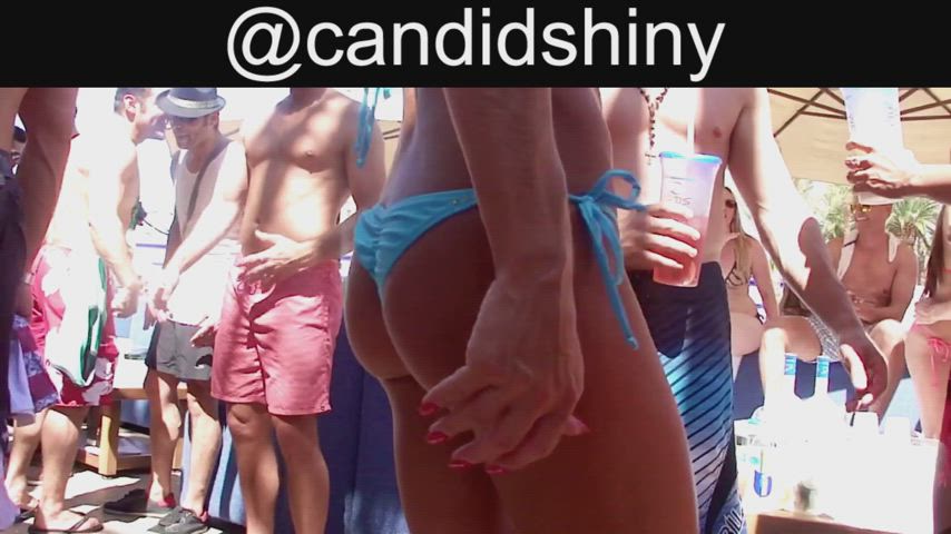 amateur ass bikini candid group swimsuit clip