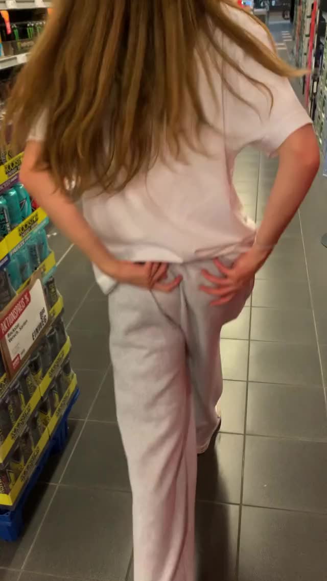 Having fun and flashing my ass in the store