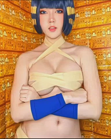 Big Tits Blue Eyes Cosplay Egyptian Striptease clip