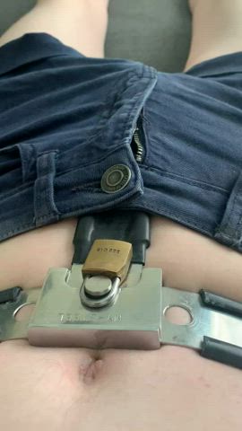 Just a girl stuck in her belt