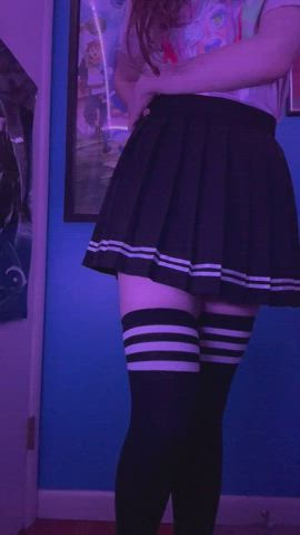 Wanna play with what’s under my skirt?