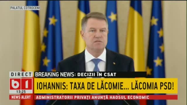 Iohannis: Lăcomia PSD-iștilor va da peste cap economia. N-au bani. Inventează