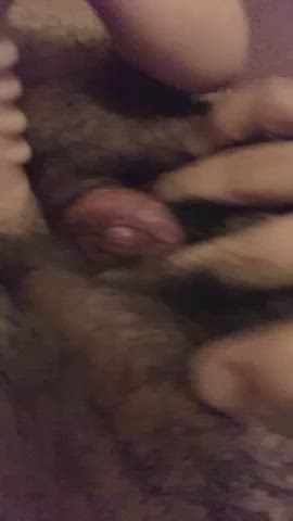clit rubbing dildo ftm hairy pussy moaning solo clip