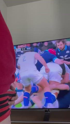 Pervy uncle getting turned on by rugby lads
