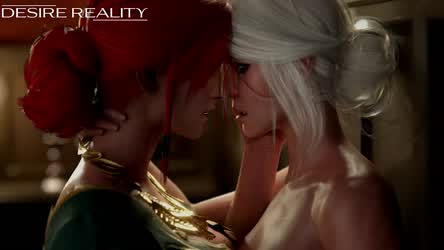 Ciri &amp; Triss making out (DesireReality) [The Witcher 3]