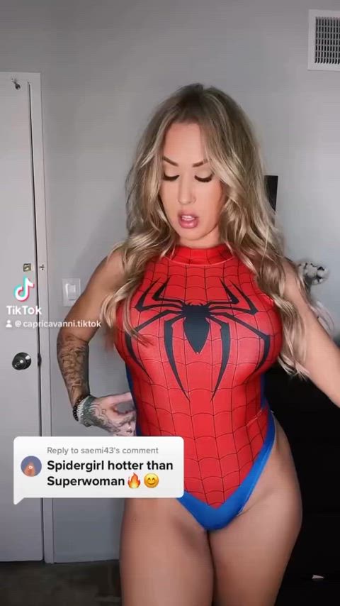 Spidergirl or Super Woman? [Capri Cavanni]