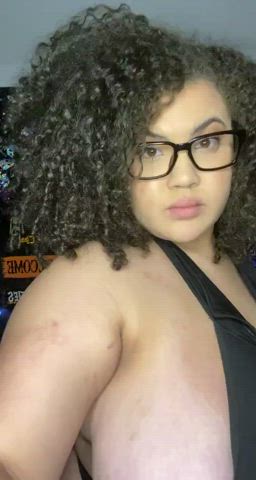 Areolas BBW Big Tits Boobs Chubby Glasses Huge Tits Tits Titty Drop clip