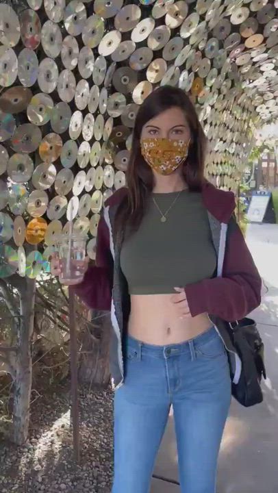 Big Tits Flashing Public clip
