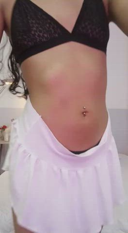 latina model pierced skirt small nipples small tits teen teens webcam clip