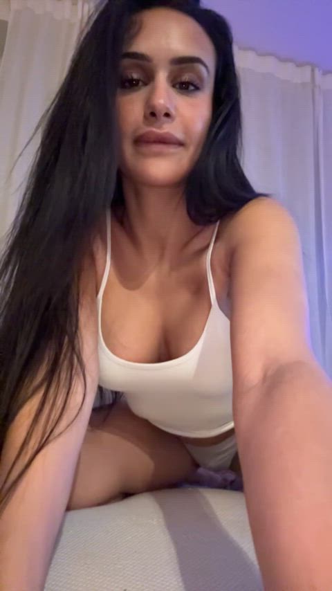 boobs brunette cute homemade sfw solo tease teasing teen thong clip