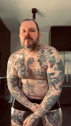 amateur bear big dick daddy muscles onlyfans tattooed thick thick thighs clip