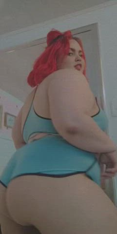 bbw big ass chubby redhead twerking clip
