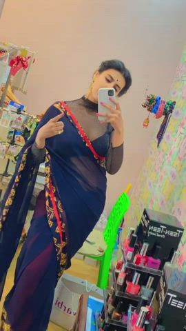 Belly Button Desi Indian Saree clip