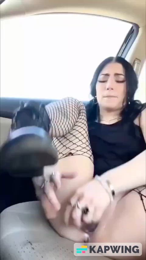 bbc big dick caption car dildo gooning masturbating clip