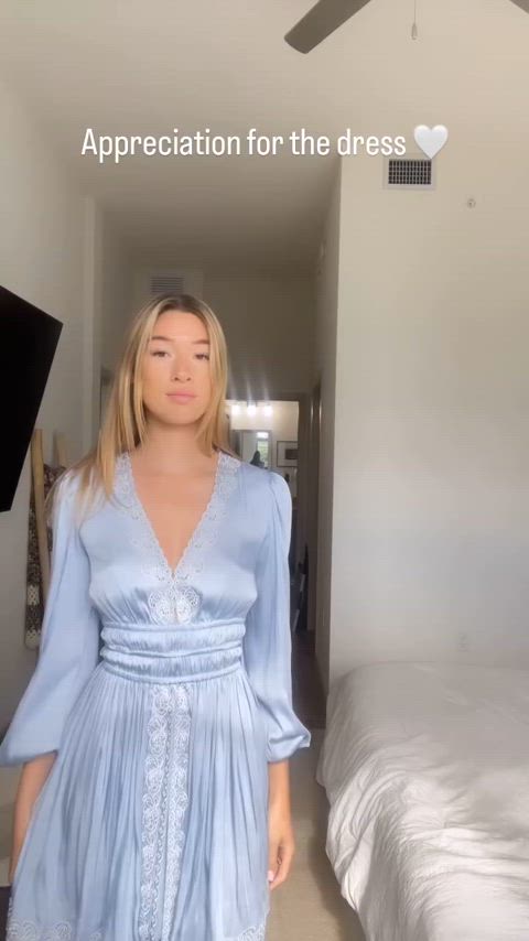 blonde dress model clip