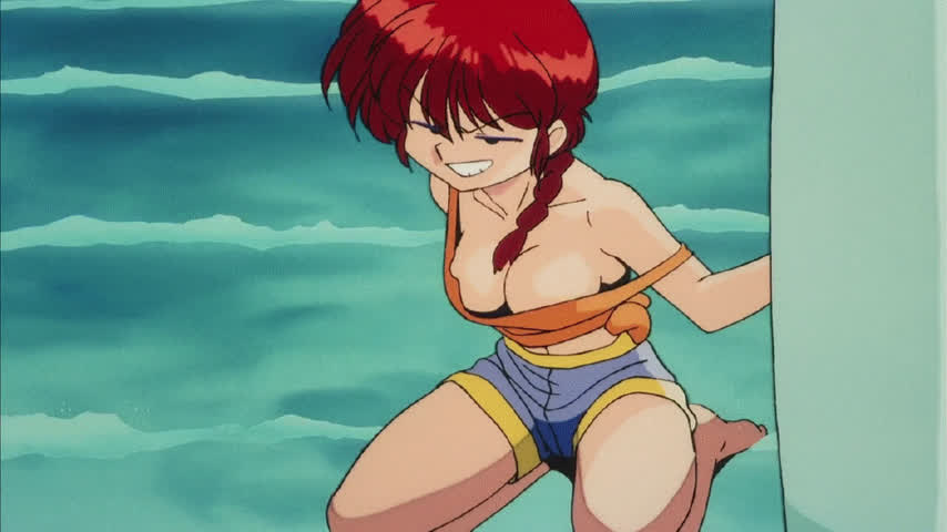 Animation Anime Beach Cleavage Teasing clip