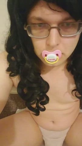diaper humiliation piss pissing sissy clip