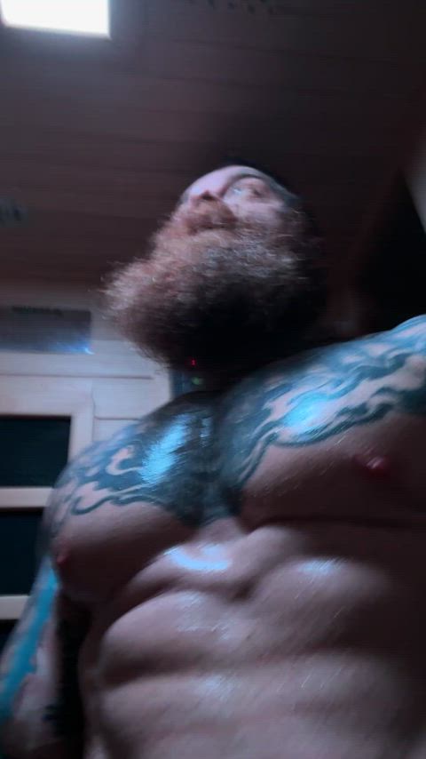 abs muscles tattoo tattooed flexing clip