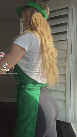 blonde busty petite tiktok clip