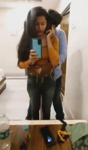 boyfriend desi fingering girlfriend hotel indian mirror moaning rubbing clip