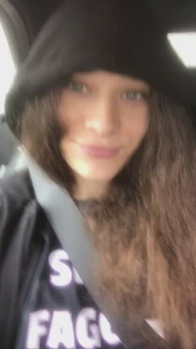 Jessy in a car