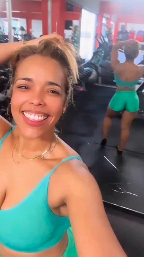 big ass gym puerto rican smile thick clip