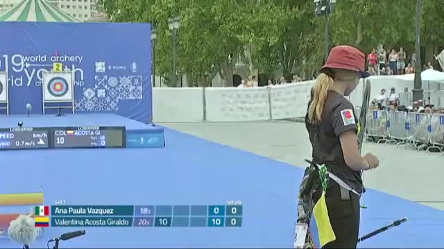 Ana P. Vazquez v Valentina A. Giraldo – recurve junior women gold World Youth Championships