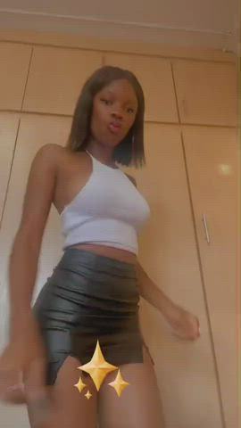 African Cute Dancing Ebony Legs Skirt South African Tease Twerking clip