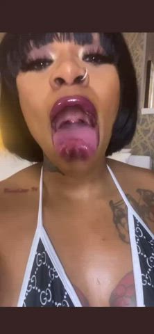 Long Tongue Throat Tongue Fetish clip