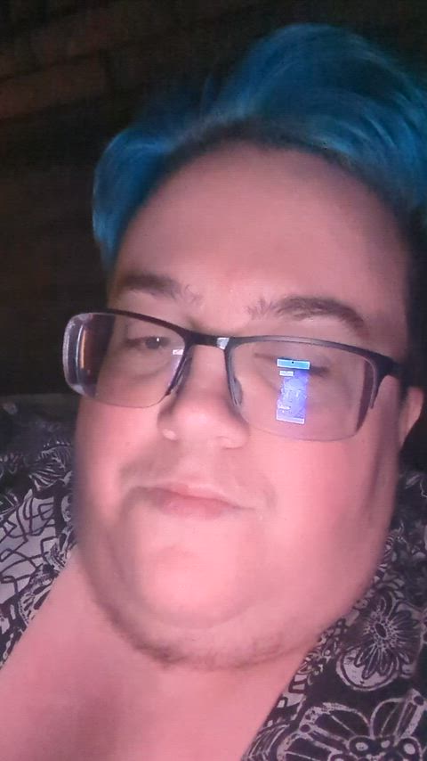 blowjob dildo ftm glasses blue hair clip