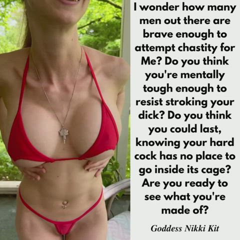 caption chastity dominant domination dominatrix domme femdom fetish kinky clip