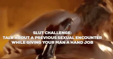 Slut challenge: tell your boyfriend how big was the cock you fucked last time while