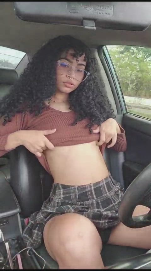 car sex cute finger in mouth public clip