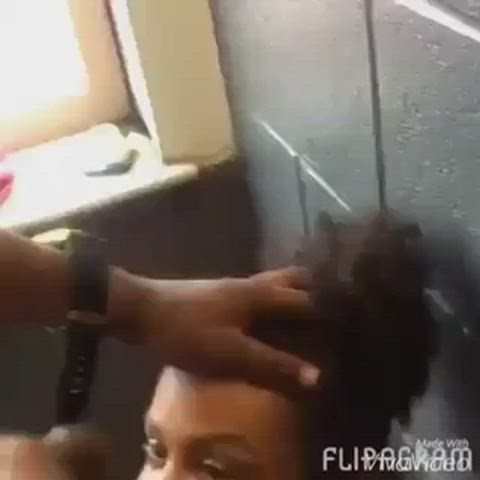 Amateur Blowjob Ebony Couple Facial Pubic Hair Sucking clip