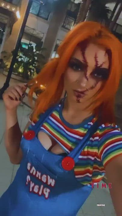 Cosplay Redhead Wrestling clip