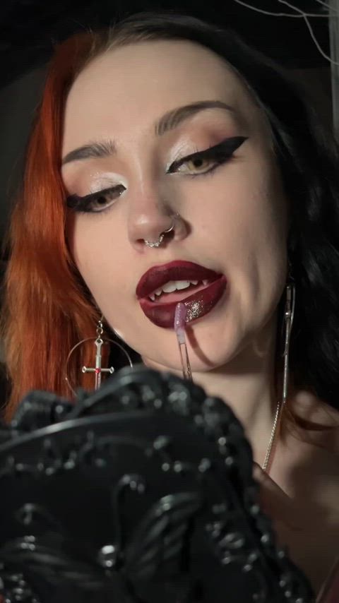 beautiful dominatrix goddess lips lipstick lipstick fetish sexy vampire femdom-asmr