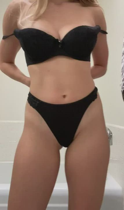 Bathroom Big Tits Blonde Perky Undressing clip
