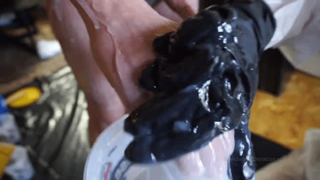 bondage fetish messy silicone wet and messy clip