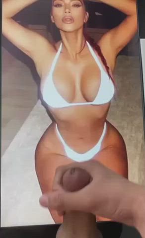 Cumshot Kim Kardashian Tits Tribute clip