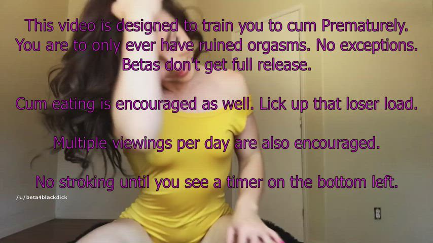 Premature Beta Trainer #19! Train that little clitty to cum quickly for BBC!