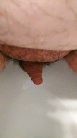 chubby fetish girl dick hairy pee peeing piss pissing toilet trans clip