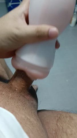 asian asian cock cum cumshot fleshlight handjob solo thick cock clip