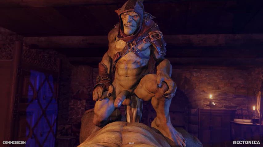 3d animation gay orc monster-sex clip