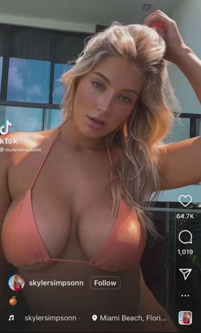 big tits boobs bouncing tits cute huge tits jiggling onlyfans tiktok clip