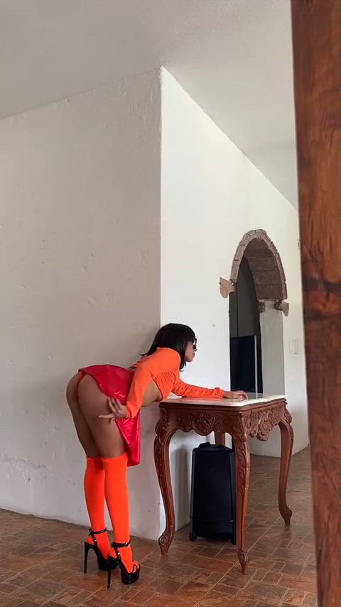 ass big ass cosplay high heels latina slutty thigh highs twerking clip